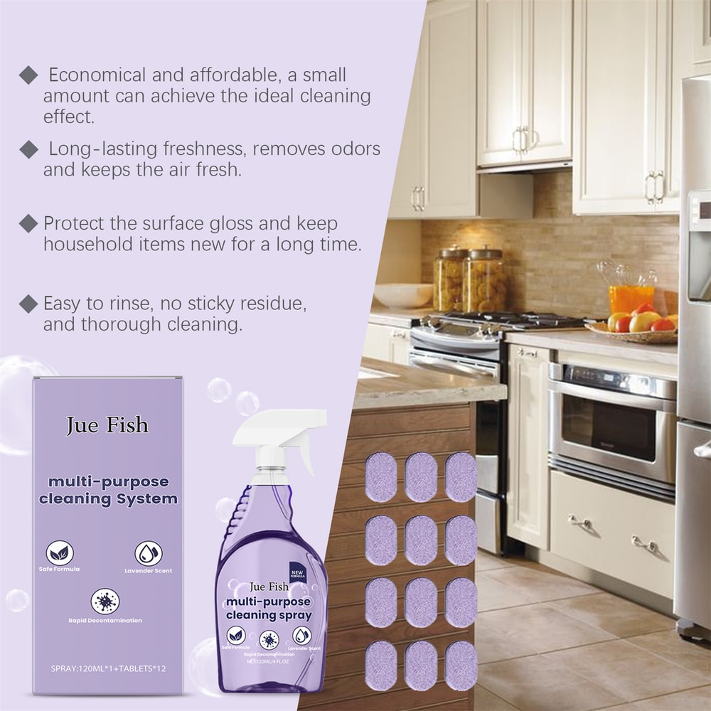 Premium Kitchen Grease Cleaner Tablets Powerful Heavy Oil Cleaning & Concentrated Degreaser Solution