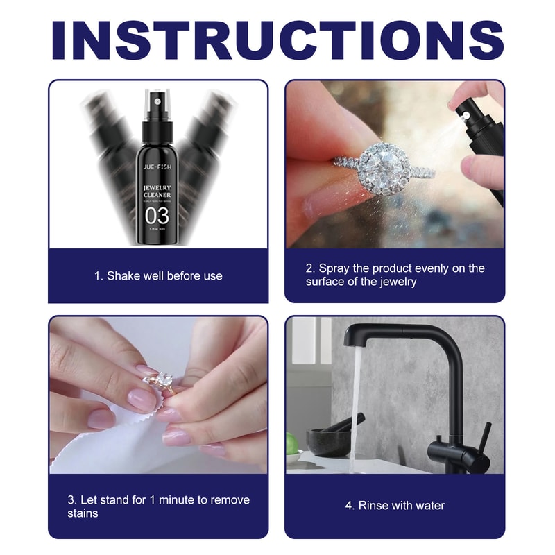 Professional Jewelry Cleaner Solution for Ultrasonic Machines Gold, Silver & Diamond Safe