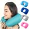 Inflatable Flocking Neck Pillow for Travel & Camping Comfort