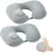 Inflatable Flocking Neck Pillow for Travel & Camping Comfort