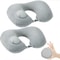 Inflatable Flocking Neck Pillow for Travel & Camping Comfort