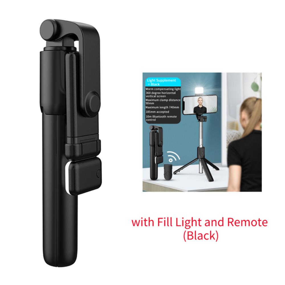 Portable Bluetooth Selfie Stick Tripod with Remote & Fill Light