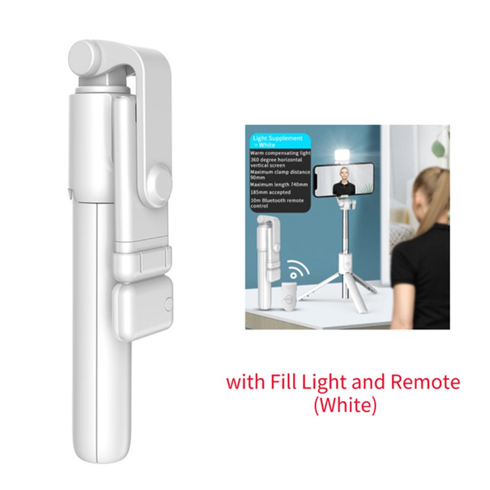 Portable Bluetooth Selfie Stick Tripod with Remote & Fill Light