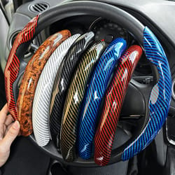 premium universal car steering wheel cover anti slip carbon fiber steering wheel upgrade