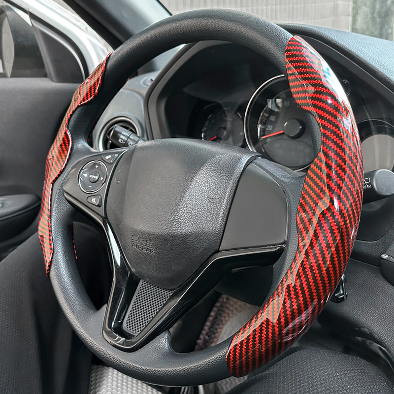 Premium Universal Car Steering Wheel Cover Anti Slip Carbon Fiber Steering Wheel Upgrade 2