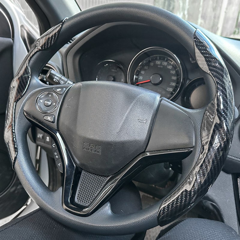 Premium Universal Car Steering Wheel Cover Anti Slip Carbon Fiber Steering Wheel Upgrade 5