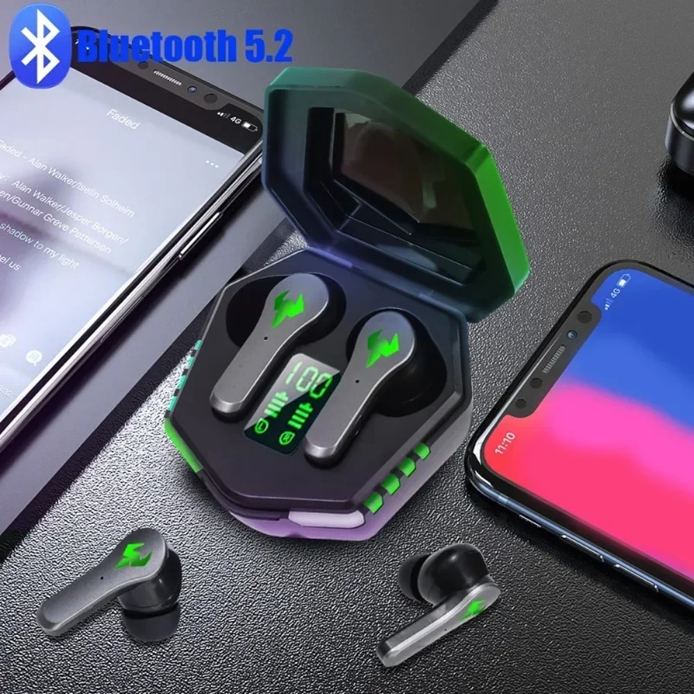 Wireless Bluetooth Noise Cancelling Earbuds for Gaming & Music