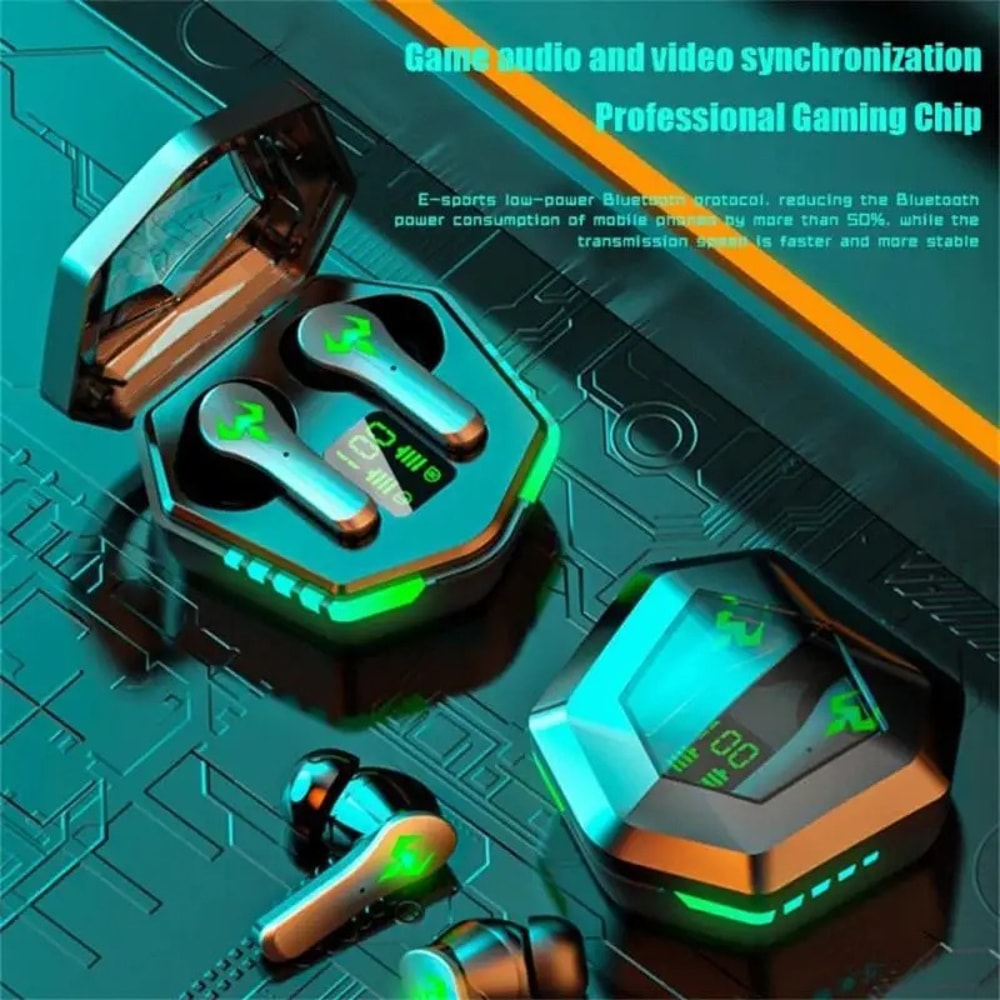 TWS Bluetooth Wireless Earbuds With Digital Display Gaming In Ear Headphones 1