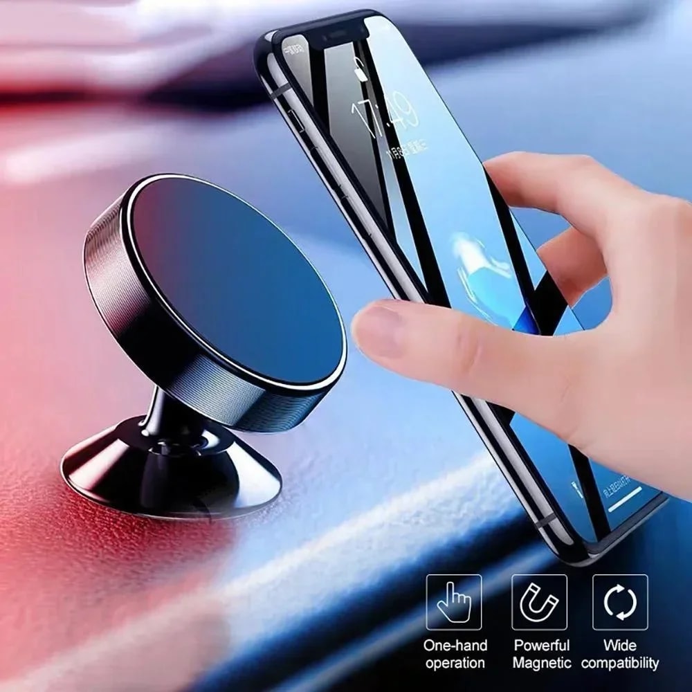 Universal Magnetic Car Phone Holder Rotating Mount for All Smartphones