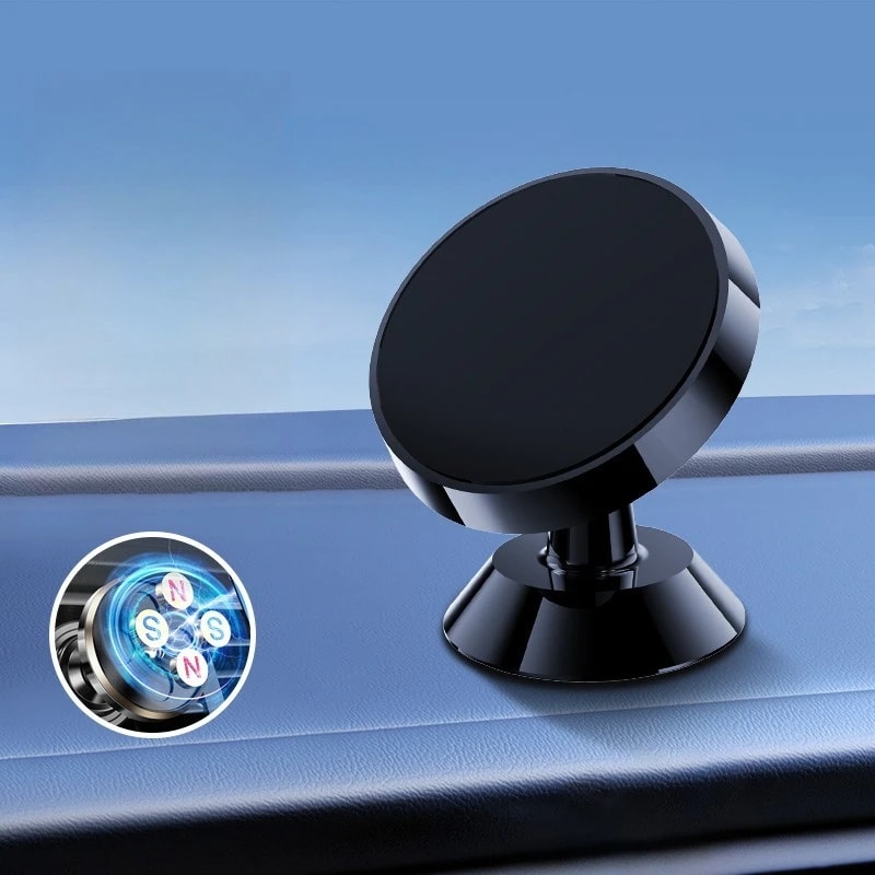 Universal Magnetic Car Phone Holder Rotating Mount for All Smartphones