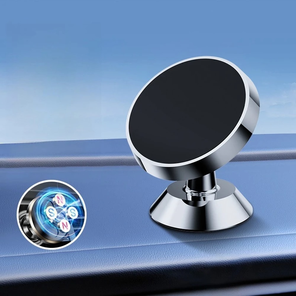Universal Magnetic Car Phone Holder Rotating Mount for All Smartphones