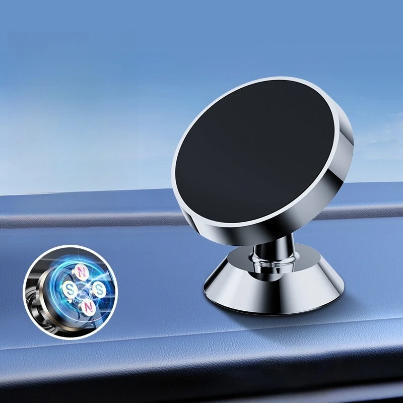 Universal Magnetic Car Phone Holder Rotating Mount for All Smartphones