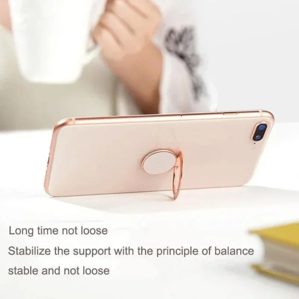 Magnetic Car Phone Mount with Finger Ring Stand Rotating Holder