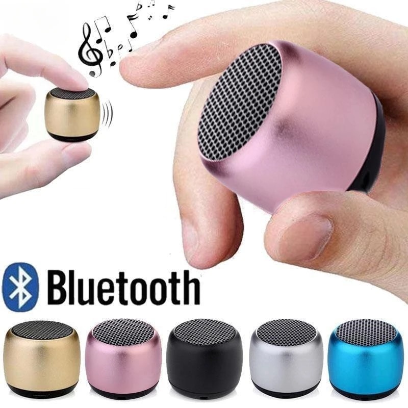 Ultra Compact Mini Bluetooth Speaker Portable Metal Wireless Music Player