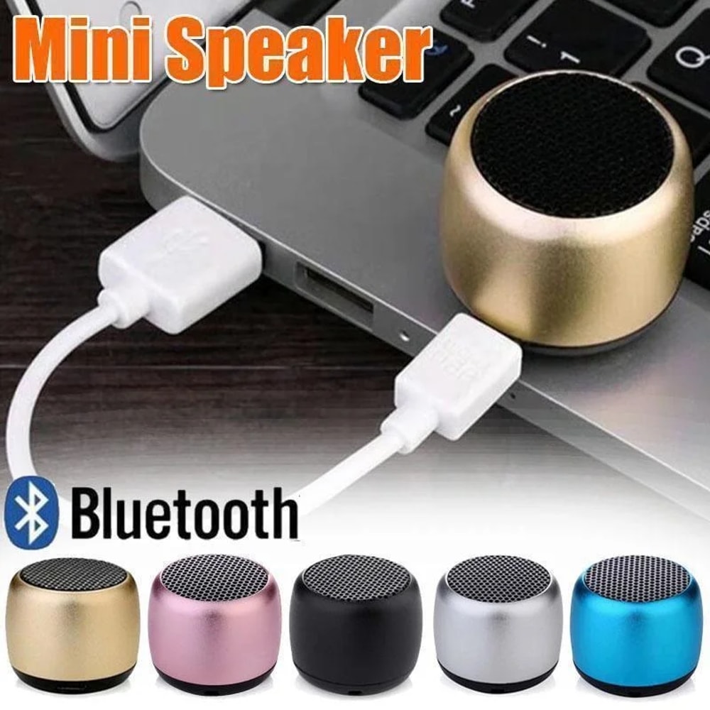 Ultra Compact Mini Bluetooth Speaker Portable Metal Wireless Music Player