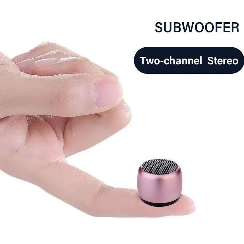 Ultra Compact Mini Bluetooth Speaker Portable Metal Wireless Music Player