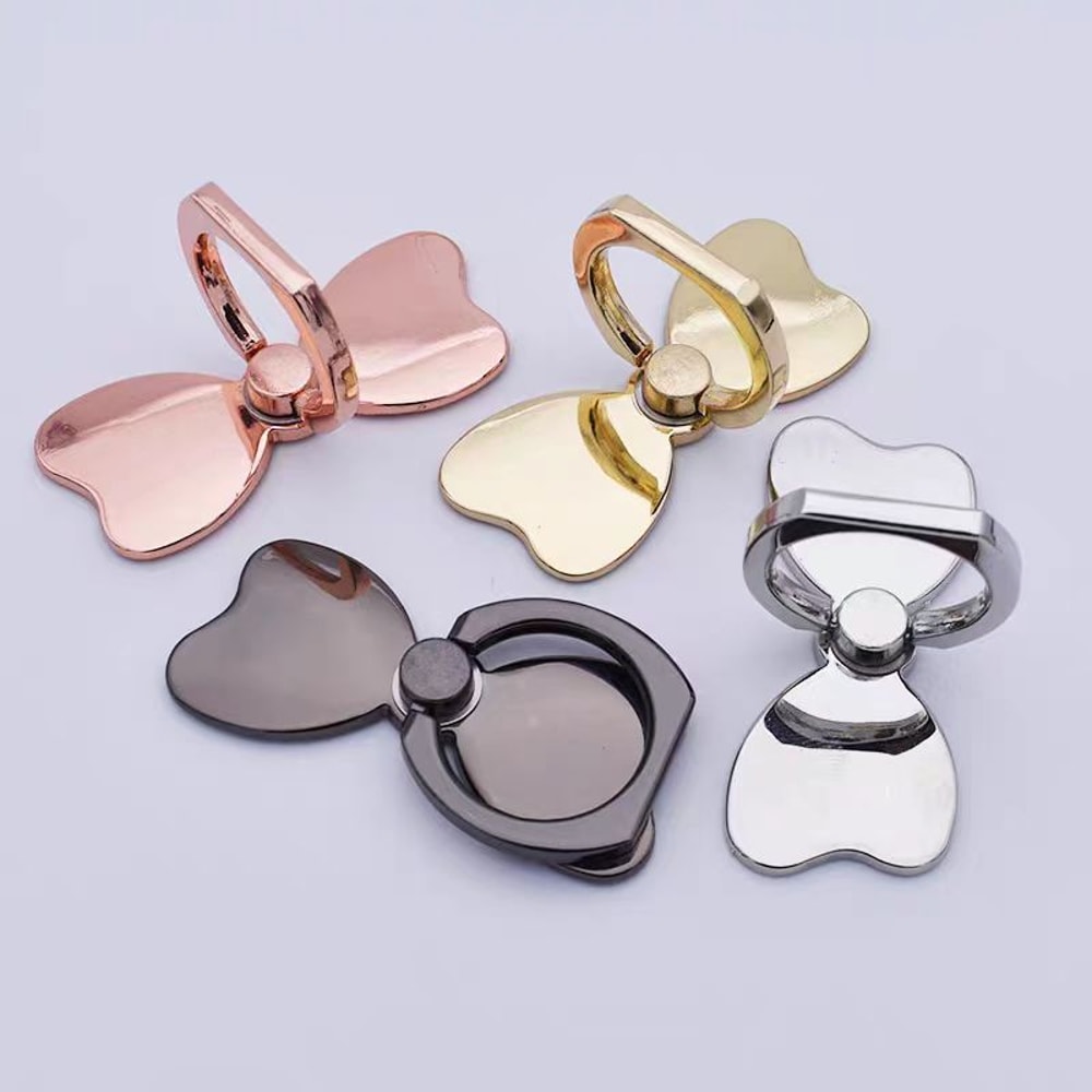 Metal Bow Rotation Phone Ring Holder Universal Grip & Stand