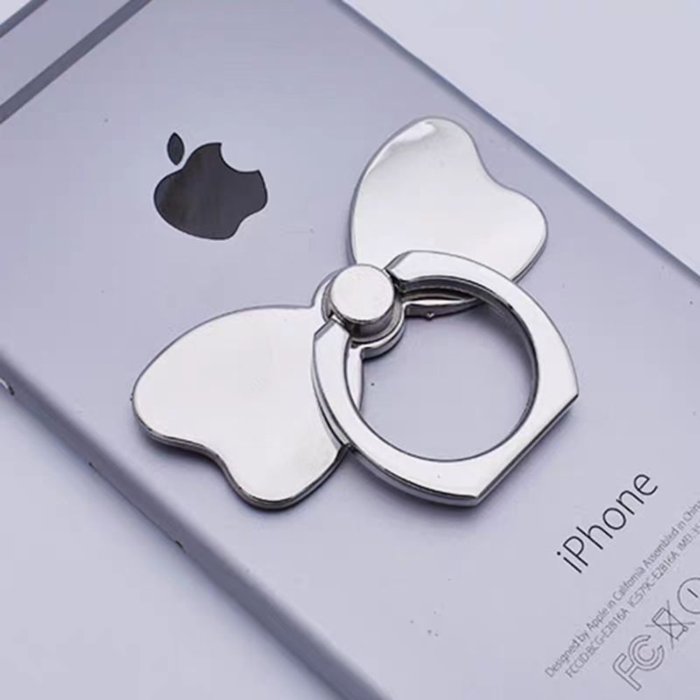 Metal Bow Rotation Phone Ring Holder Universal Grip & Stand