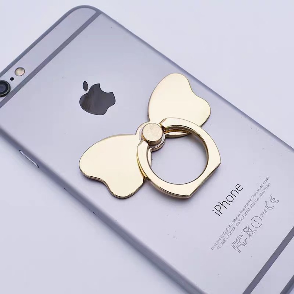 Metal Bow Rotation Phone Ring Holder Universal Grip & Stand
