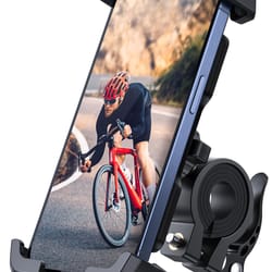 universal bike phone mount adjustable motorcycle handlebar holder for secure riding