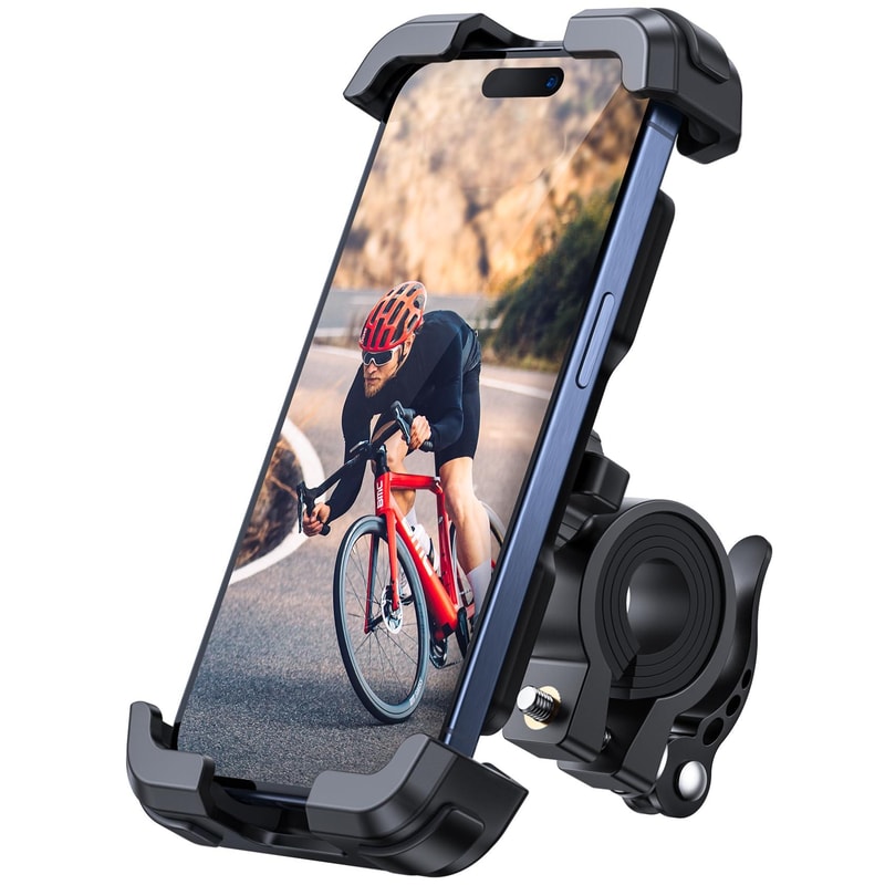 Universal Bike Phone Mount Adjustable Motorcycle Handlebar Holder for Secure Riding