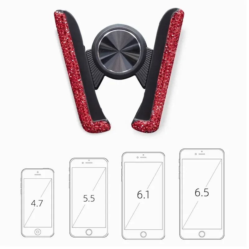 Diamond Crystal Car Phone Holder Air Vent Mount for Stylish Secure Driving