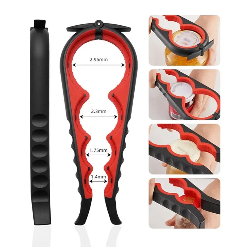 Multi Function Can and Jar Opener Easy Grip Bottle Opener Tool