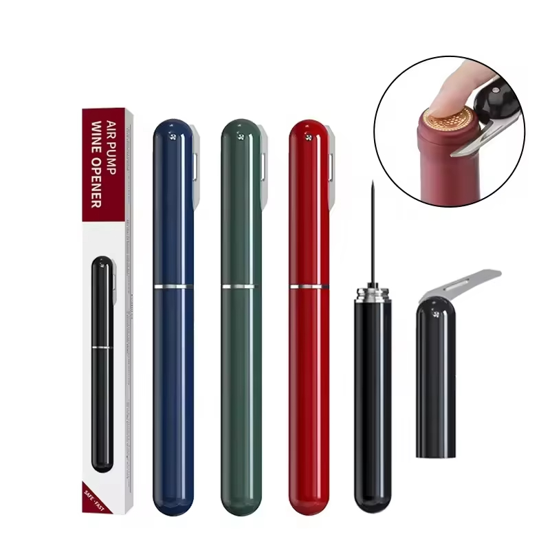 Air Pressure Wine Opener Portable Pump Cork Remover With Foil Cutter 1