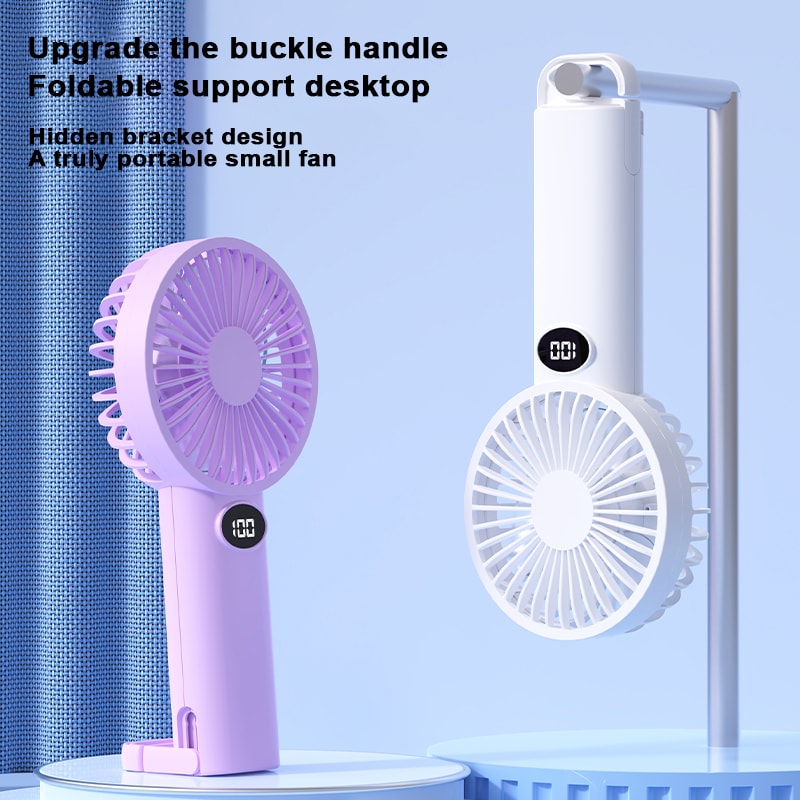 Speed Portable Handheld Fan with LCD Display Rechargeable Mini Cooling Fan
