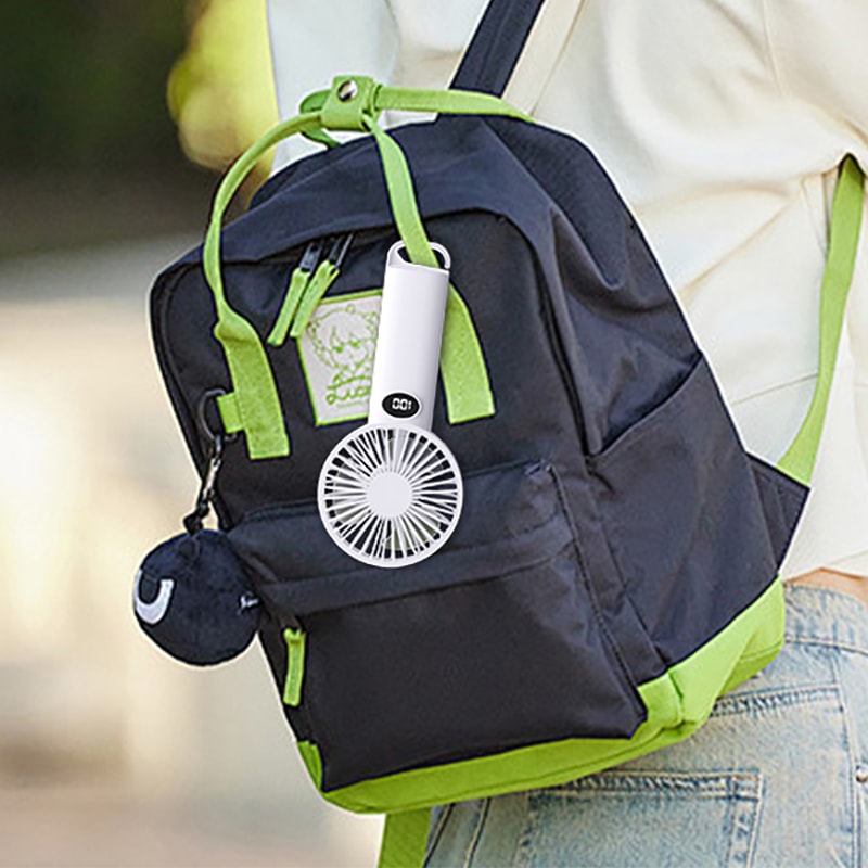 Speed Portable Handheld Fan with LCD Display Rechargeable Mini Cooling Fan