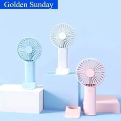 portable usb fan with phone holder handheld mini fan for desk and travel cooling