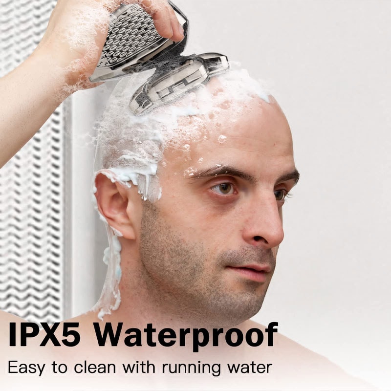 Electric Bald Head Shaver For Men With Floating Blades Grooming Kit 4