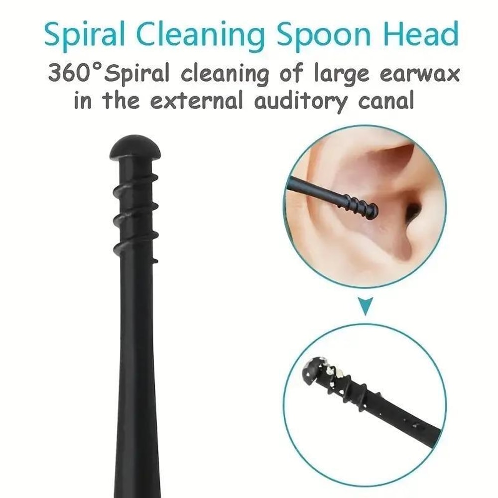Spiral Ear Pick Set Double Ended Ear Cleaning Tool Safe Ear Wax Remover Kit 5