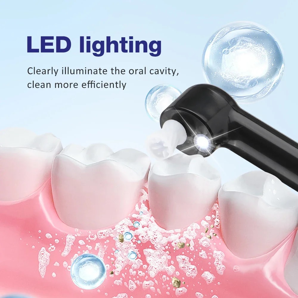 Smart Ultrasonic Tooth Cleaner With LED Portable Dental Plaque Remover USB Oral Care Tool 3