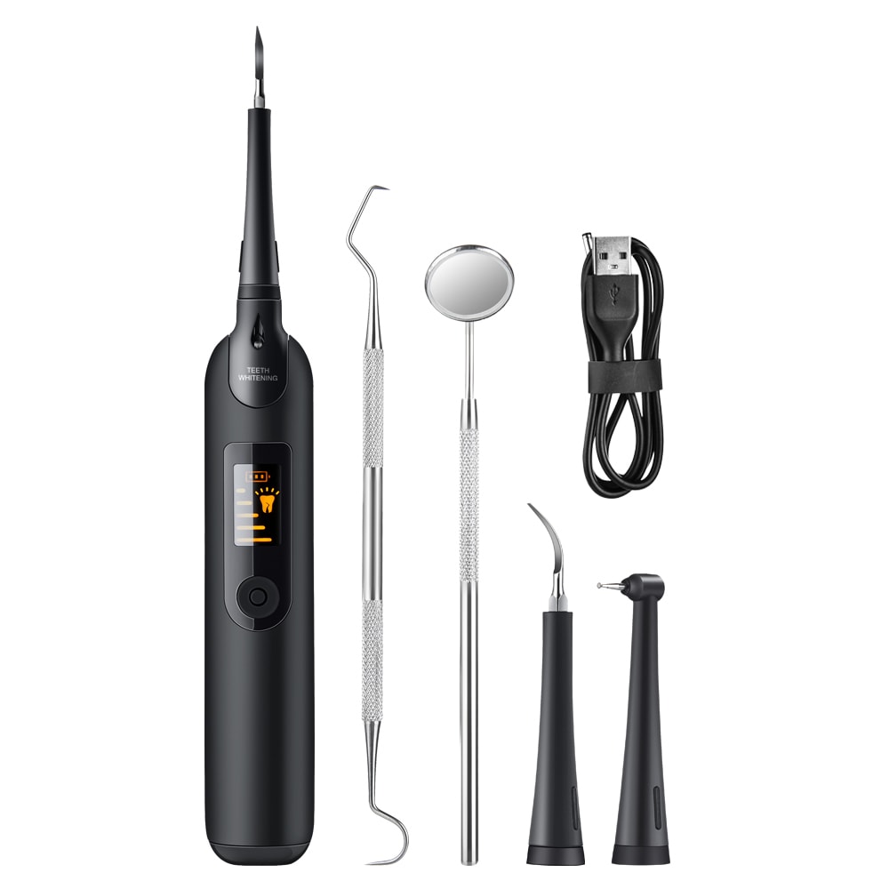 Smart Ultrasonic Tooth Cleaner With LED Portable Dental Plaque Remover USB Oral Care Tool 6