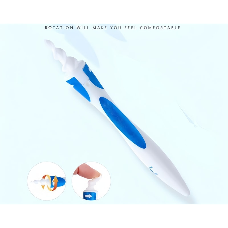 Spiral Ear Wax Removal Tool Silicone Cleaner with Reusable Tips for Safe Ear Hygiene