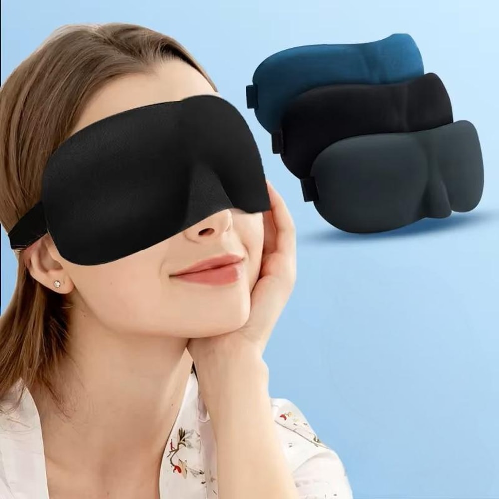 Sleep Mask Contoured Blackout Eye Mask for Deep Rest and Travel Comfort