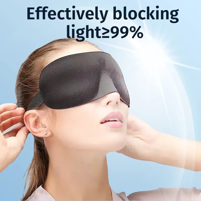 Sleep Mask Contoured Blackout Eye Mask for Deep Rest and Travel Comfort