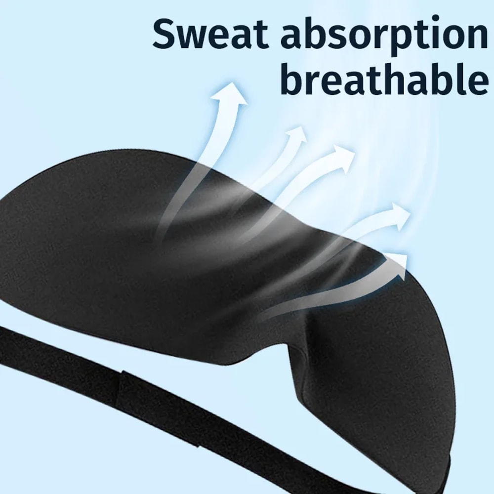 Sleep Mask Contoured Blackout Eye Mask for Deep Rest and Travel Comfort