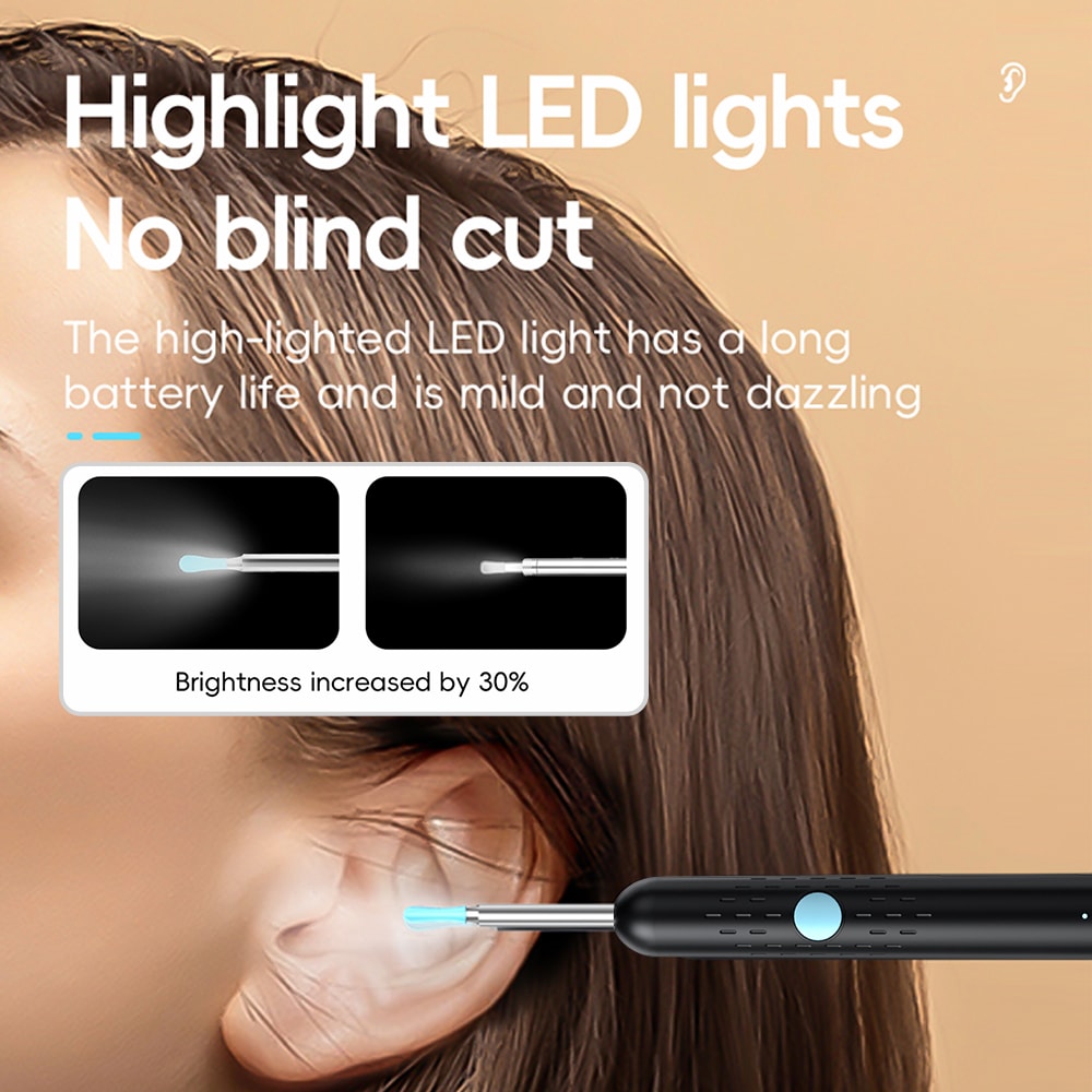 HD Smart Ear Wax Removal Camera Kit with WiFi & LED Lights