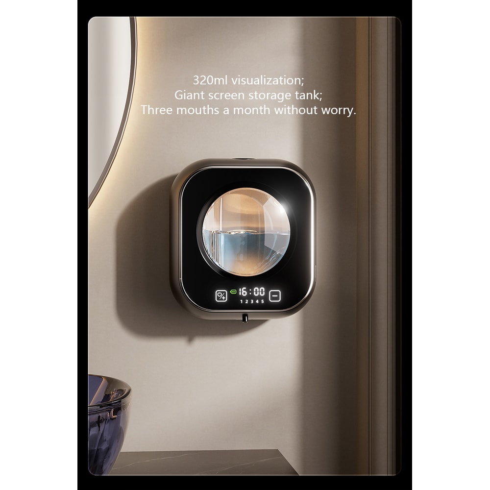 Wall Mounted Automatic Soap Dispenser Rechargeable Touchless Sensor Large Capacity 6