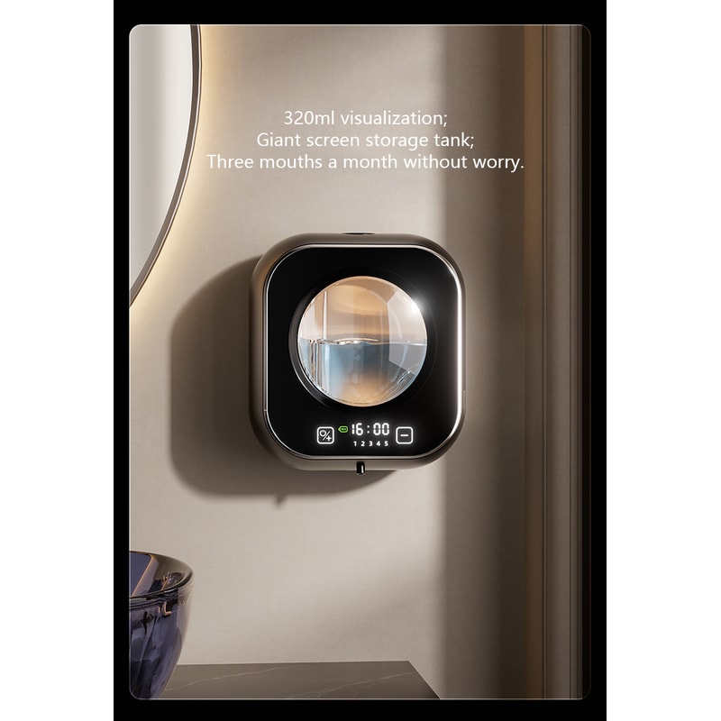 Wall Mounted Automatic Soap Dispenser Rechargeable Touchless Sensor Large Capacity 6