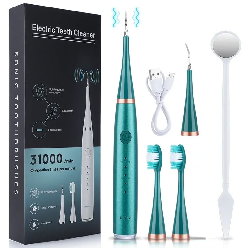 High Intensity Sonic Electric Toothbrush with Teeth Whitening and Scaling Kit