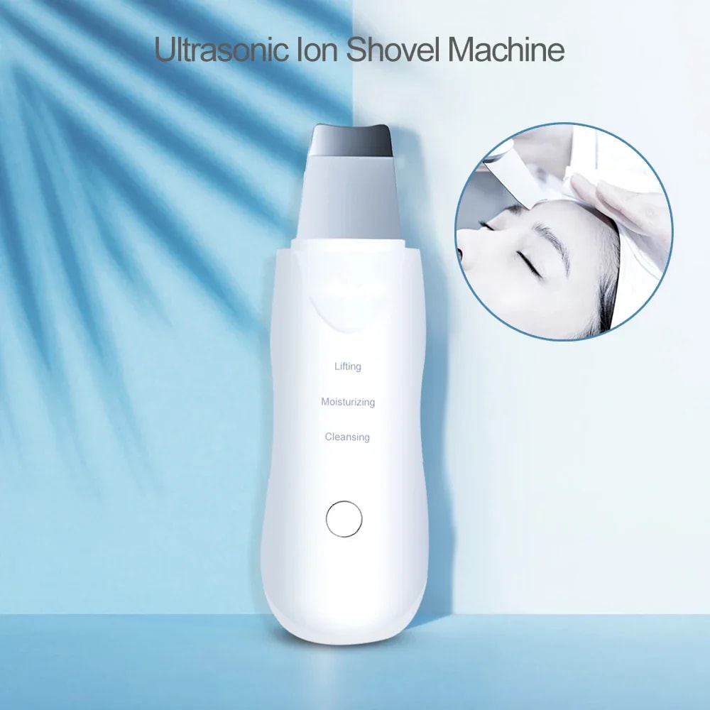 Ultrasonic Skin Scrubber Facial Spatula Deep Pore Cleansing Ion Peeling Device 2