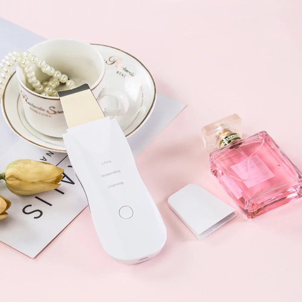 Ultrasonic Skin Scrubber Facial Spatula Deep Pore Cleansing Ion Peeling Device 3