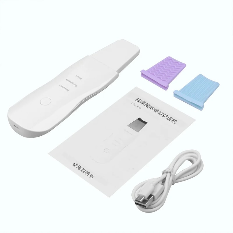 Ultrasonic Skin Scrubber Facial Spatula Deep Pore Cleansing Ion Peeling Device 6