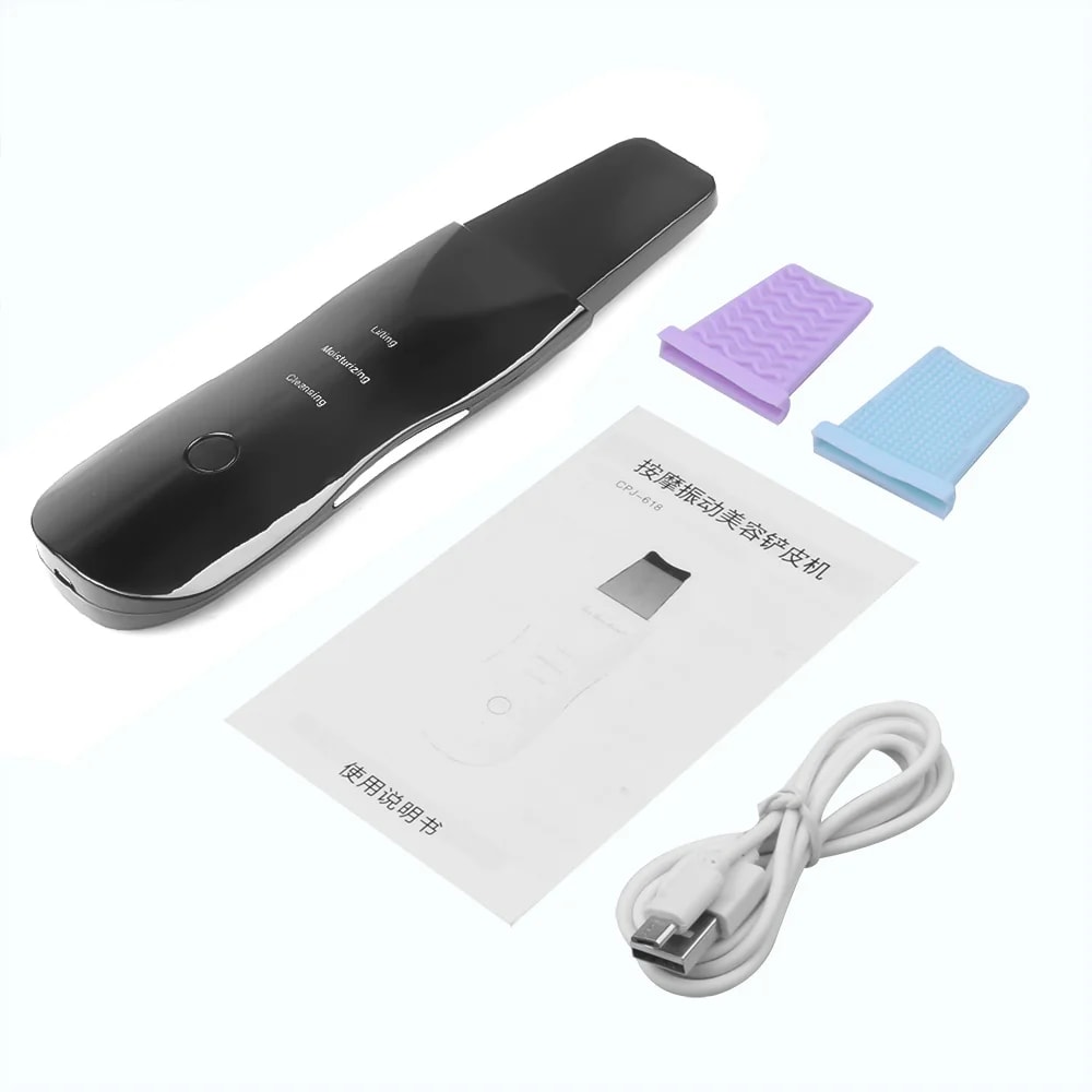 Ultrasonic Skin Scrubber Facial Spatula Deep Pore Cleansing Ion Peeling Device 7