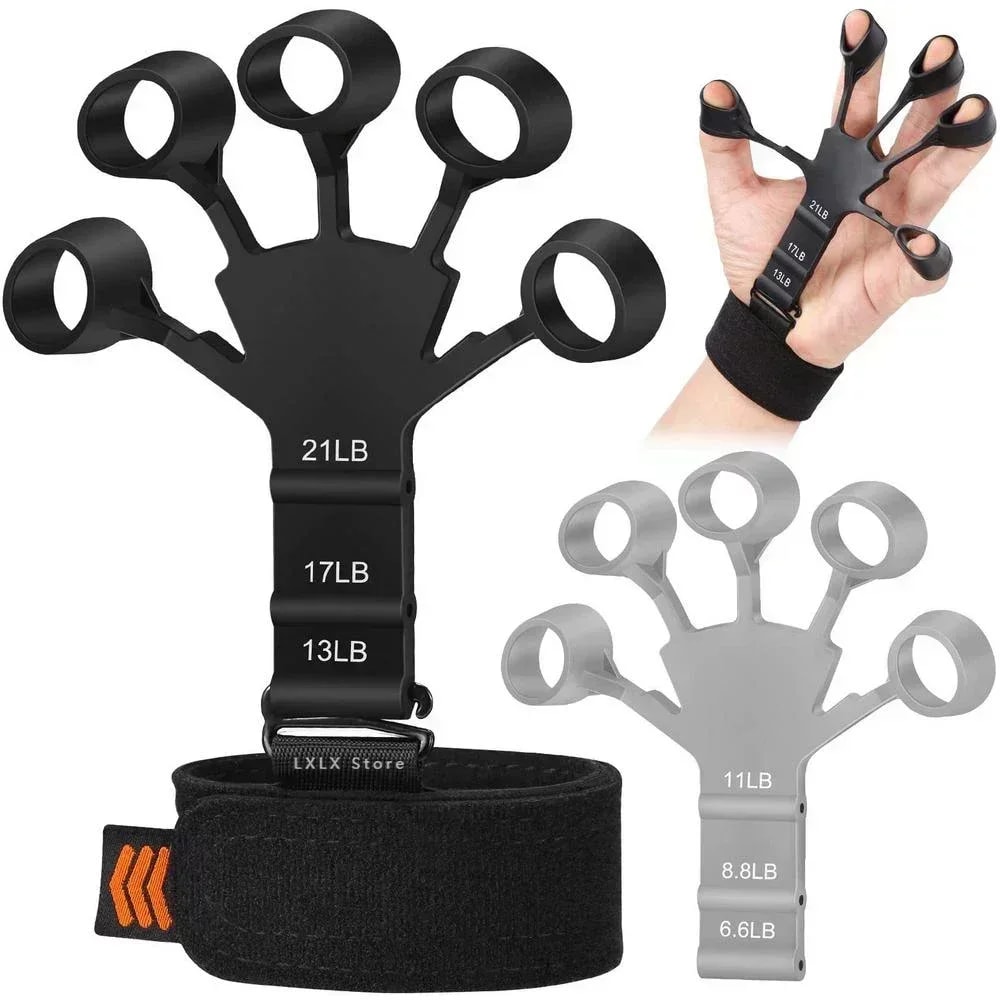 Adjustable Hand Grip Strengthener Finger Trainer For Forearm Workout And Guitar Practice 0