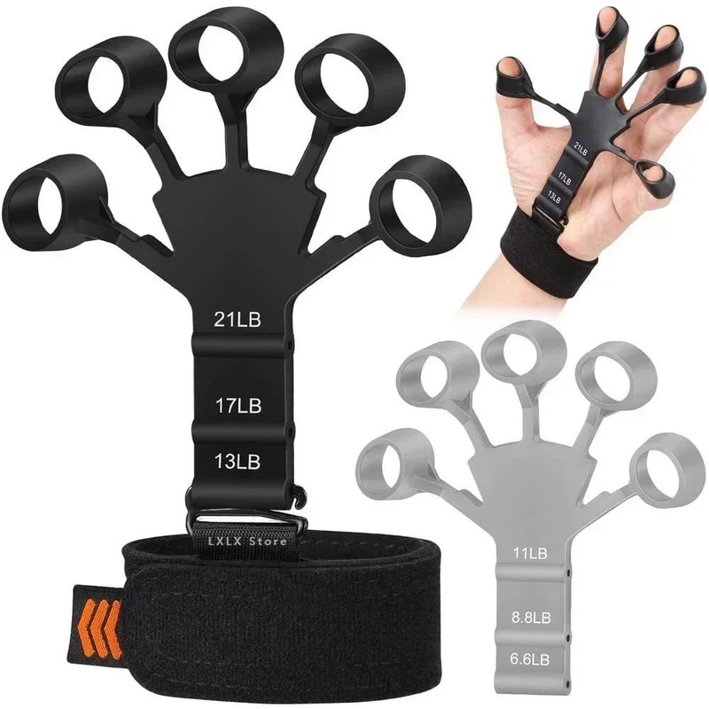 Adjustable Hand Grip Strengthener Finger Trainer For Forearm Workout And Guitar Practice 0