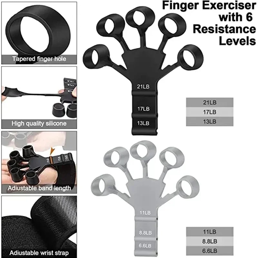 Adjustable Hand Grip Strengthener Finger Trainer For Forearm Workout And Guitar Practice 1